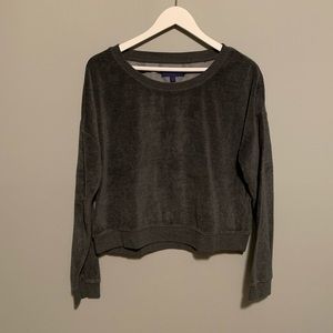 Aeropostale Cropped Velour Sweatshirt